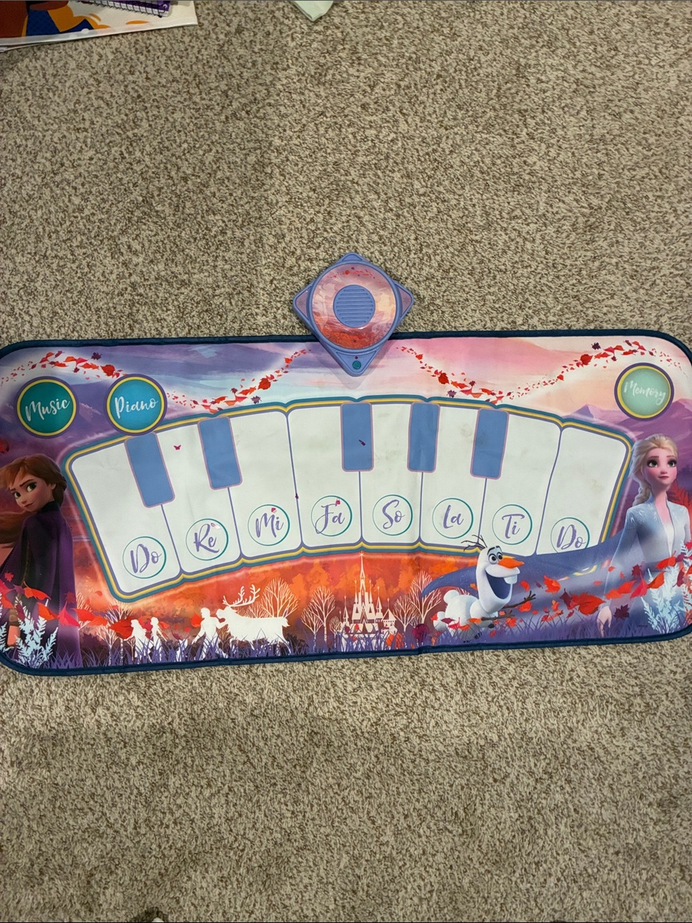 Frozen-Themed Play Piano Mat - Purple and Pink